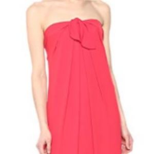 Halston Heritage Women's Strapless Front Tie Gown